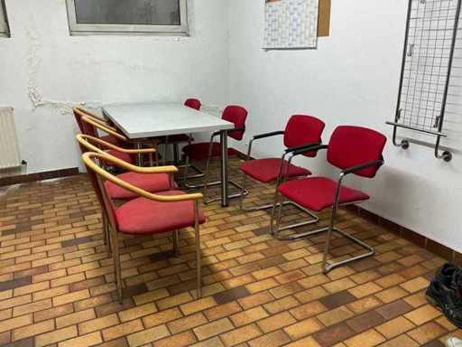 2x Esstische inklusive 6 Stühle