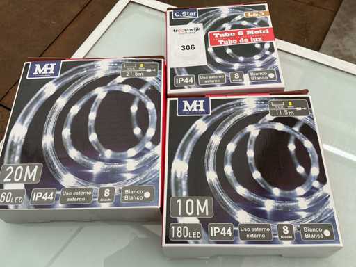 C.Star. Schutzart IP44. Weihnachten LED-Beleuchtung Girlande. (3-fach)