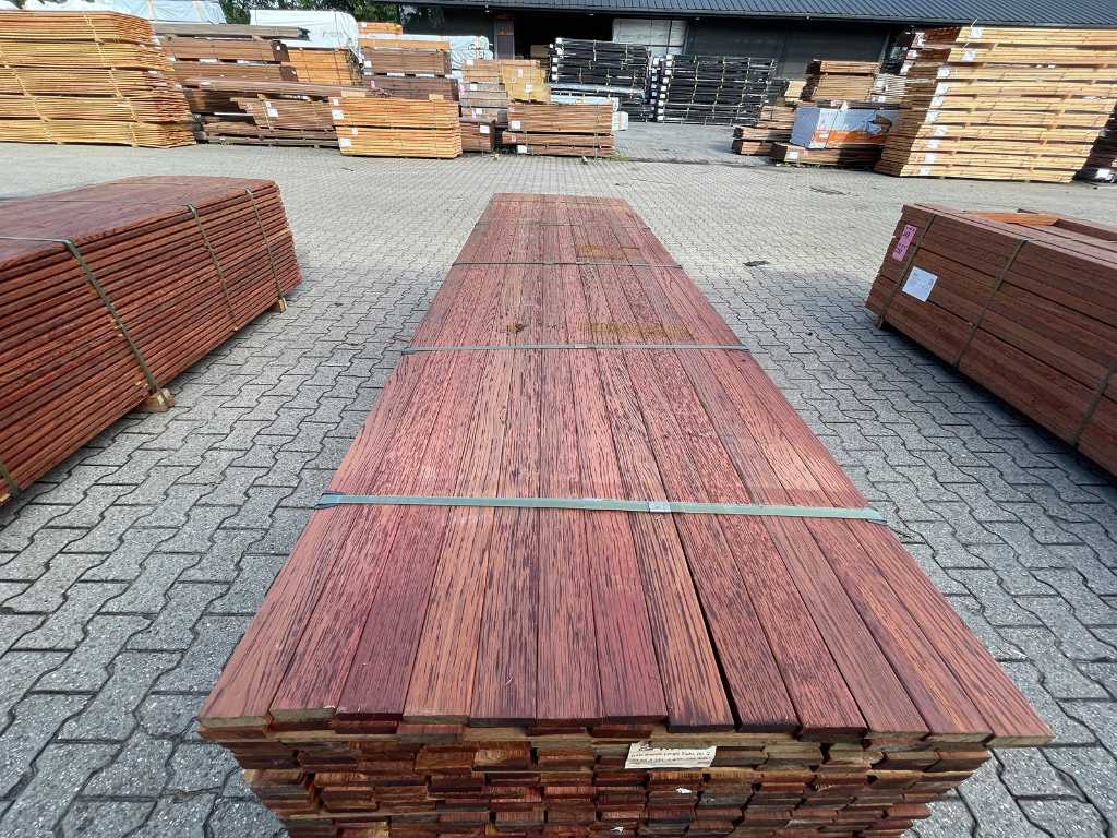 Planches de bois dur Walaba 21x65mm, longueur 300cm (151x)
