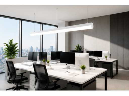 2 x LED Linear Hanglamp 40W – 3CCT Instelbaar - Wit – AVENUE 3CCT