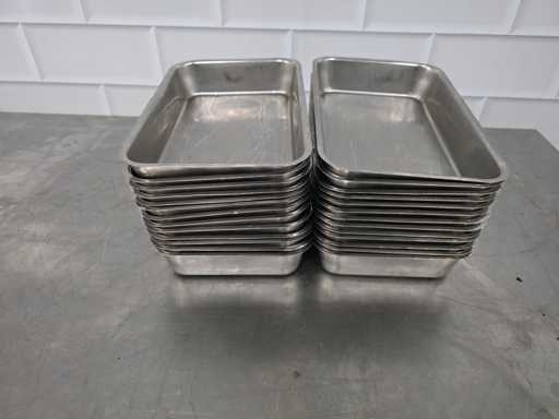 Plateau à viande en acier inoxydable (25x)