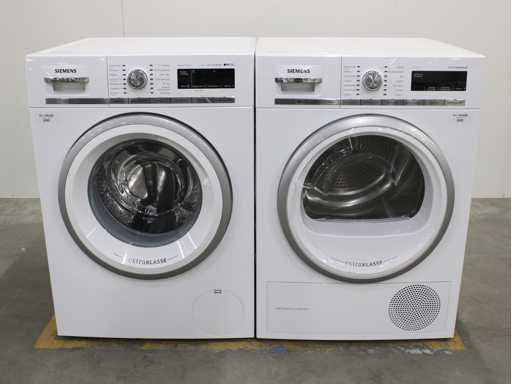 Siemens iQ700 iSensoric outdoorCollection extraKlasse Wasmachine & Siemens iQ700 iSensoric selfCleaning condenser extraKlasse Wasdroger
