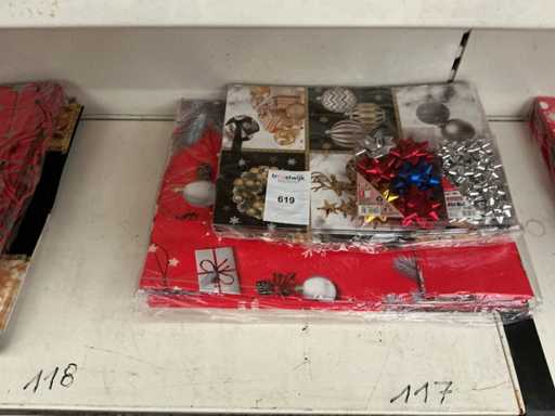 Party Weihnachten, Tragetaschen+Dekoration.