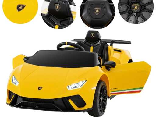 Lamborghini 12V elektrische kinderauto met afstandsbediening en LED-verlichting