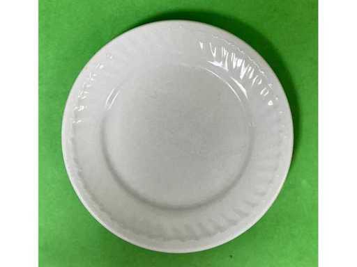 108x white ribbed plates (108x)