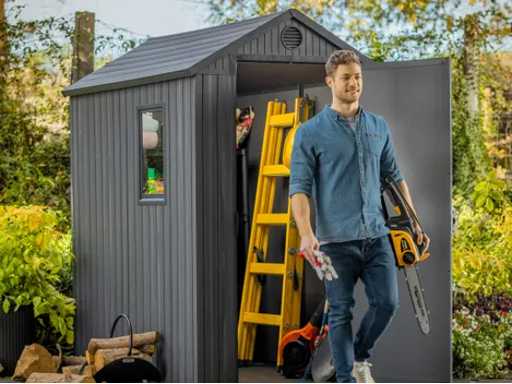 KETER Darwin 46 hars tuinschuur grijs Dikte 16 mm, 2,2 m²