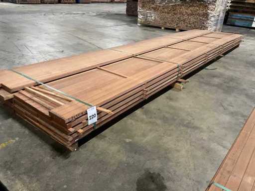 Bangkirai planks planed 28x145 mm (32x)
