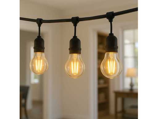 50 x Lampada a sfera LED filamento 4W – 4200K Bianco neutro – E27 - Vetro trasparente