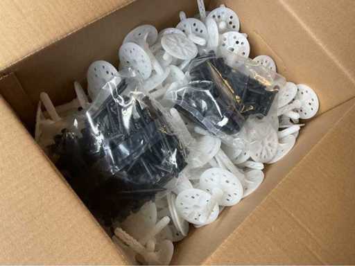 2 x kartonowe koreki izolacyjne 7 cm z gwoździem PVC