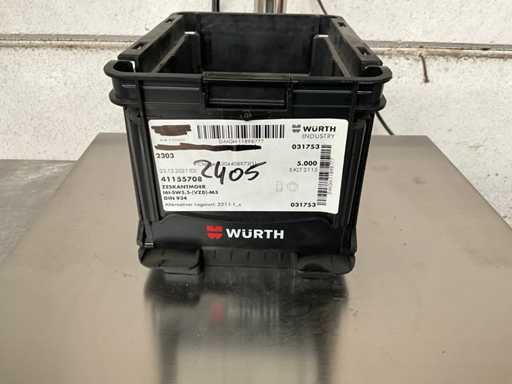 Würth 0.59 kg Hex nut M3 in stackable container