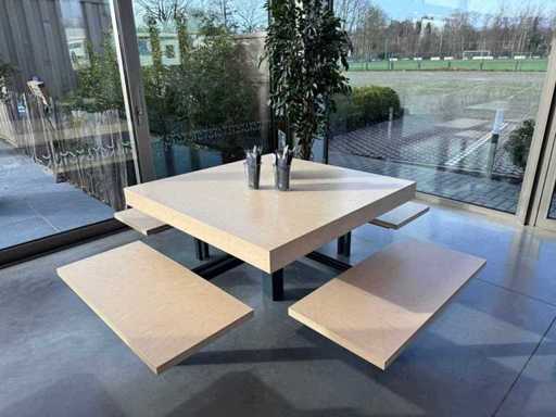 Creneau - Table pique-avec bancs, 8 personnes (3x)