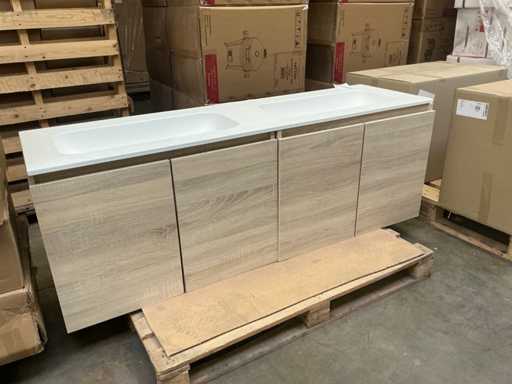 Bathroom Furniture Set Oak Sand 160cm