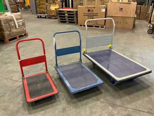 Various pottery trolleys (3x)