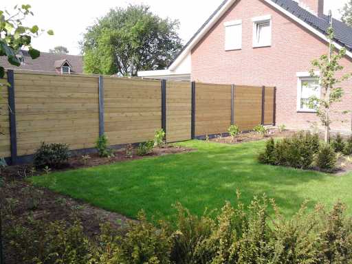 Clôture de jardin solide - 17 m x 190/205 cm