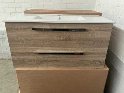 Sanox Grey Oak Bathroom Furniture 100cm