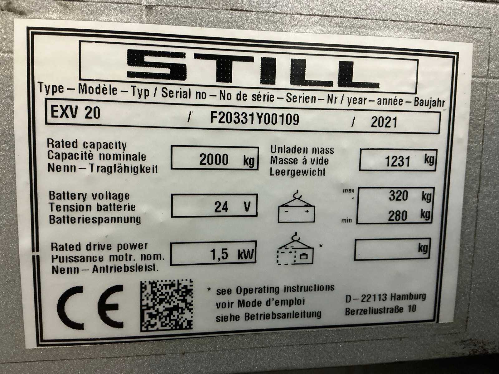 2021 STILL EXV Stacker