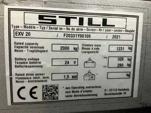 2021 STILL EXV Stacker