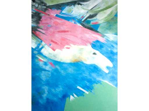 H.P. Van den Broek - olie op doek - 130x100 cm - 1986