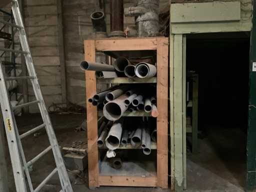 Grote partij diverse afvoerbuizen pvc