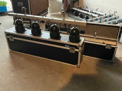 Eurolite 4-Bar lichtrek met flightcase (2x)