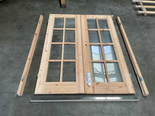 Ușă Hillwood cu sticlă cu cadru - 186x140 cm