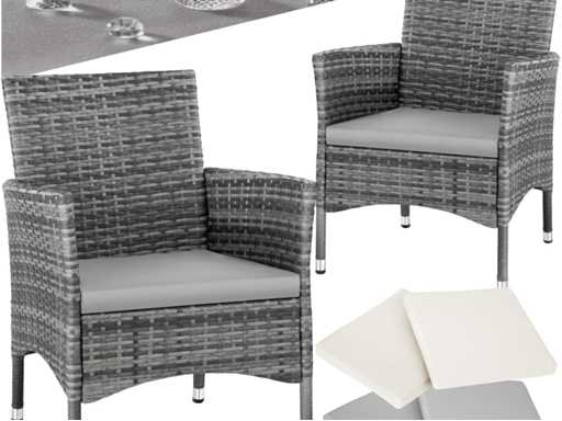 Set van 2 comfortabele fauteuils met armleuningen