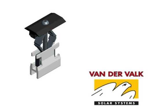 Van der Valk - 721550ZW - clemă intermediară pentru panouri solare (100x)