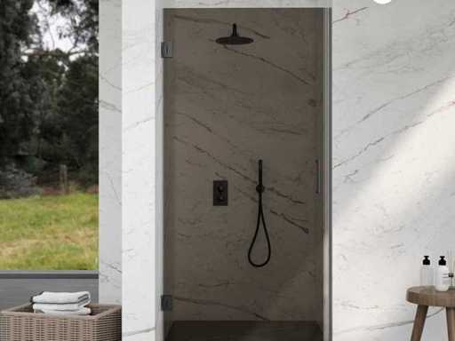 Douchedeur antikalk veiligheids rook glas 100x200cm