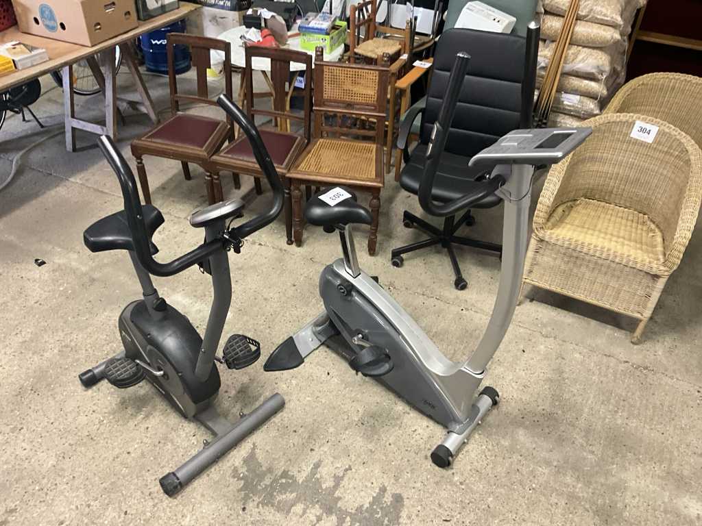 2 different exercise bikes
