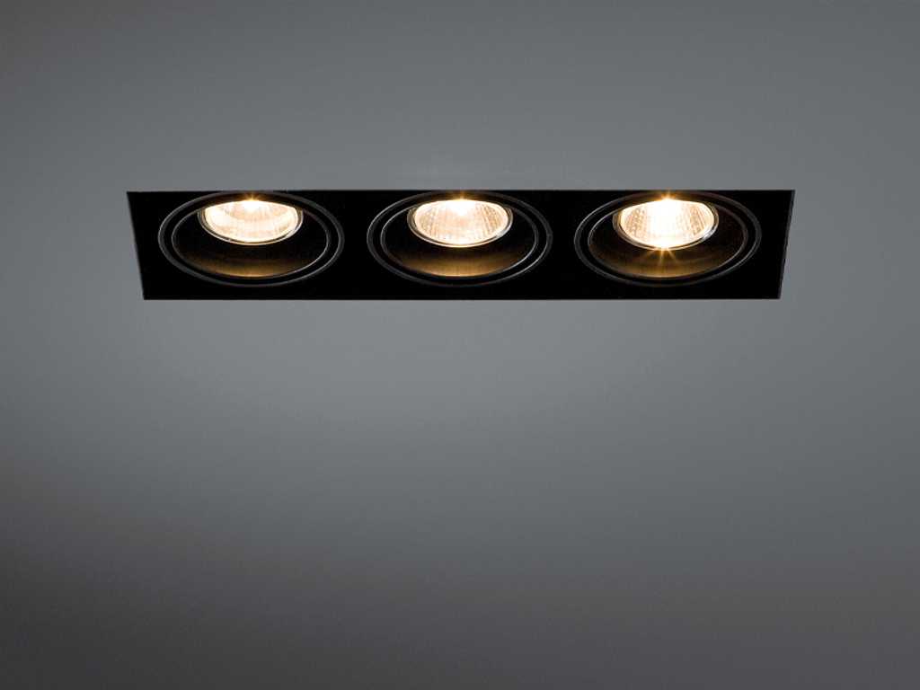 10 x Deltalight Minigrid in trimless 10 x 30 cm zwart