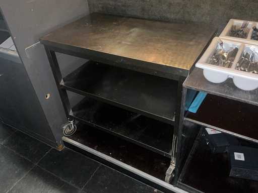 Mobile stainless steel workbench