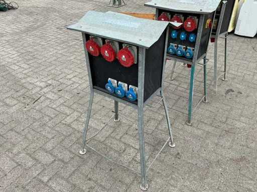 Mobiler Stromverteiler/Baukasten auf Beinen.