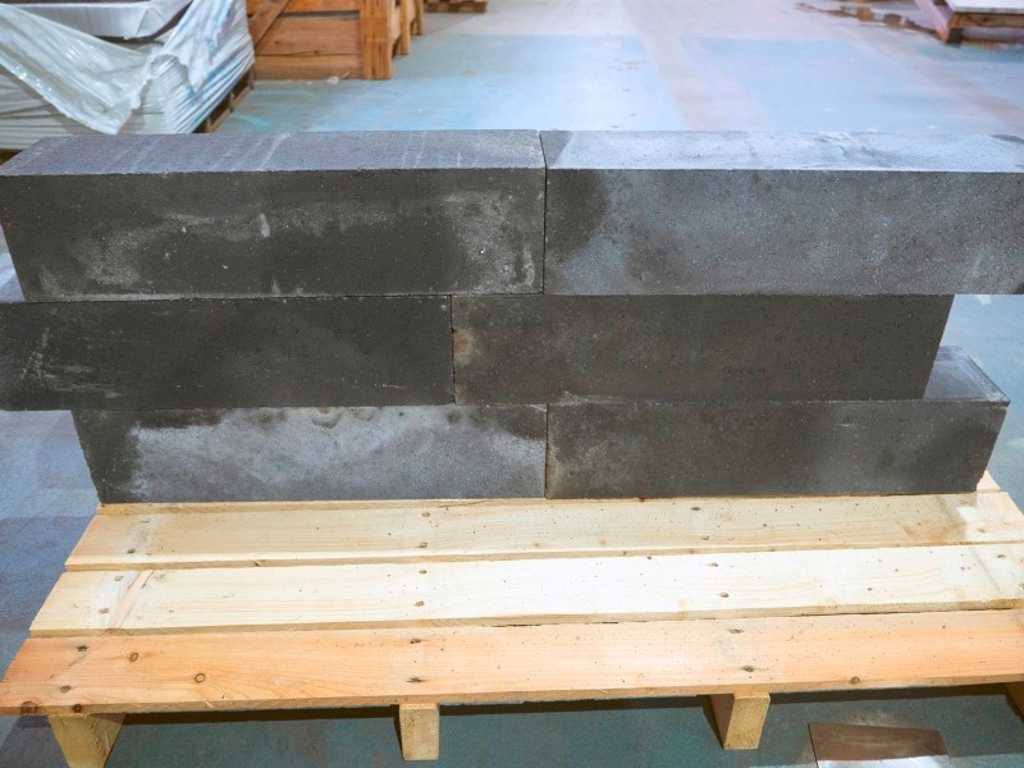 Wall blocks black 15x15x60cm 142pcs