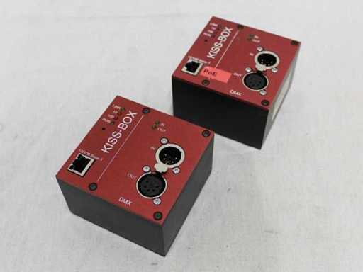 DMX-Interface DMX1TR (DMX-512 Transceiver / Ethernet -> DMX), Kiss-Box (2x)