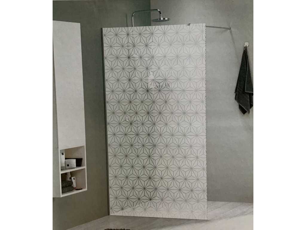 Mix&Match Triangle Walk-in shower glass panel 140cm