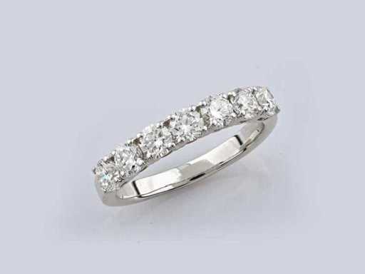 14 KT White Gold Ring With 1.29 Cts Natural Diamond