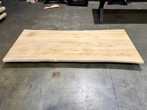 Eiken boomstam tafelblad 240 cm.