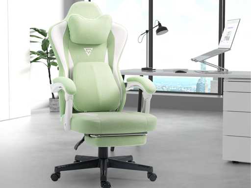 Gaming chair with heated massage - fabric 