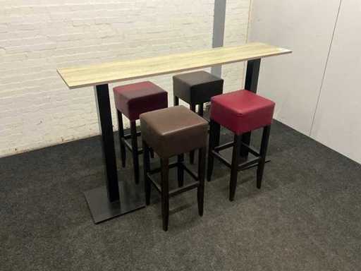 Tavola Alta Satellite + 4 sgabelli