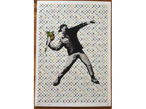 DEATH NYC : Vuitton Banksy Flowers Thrower