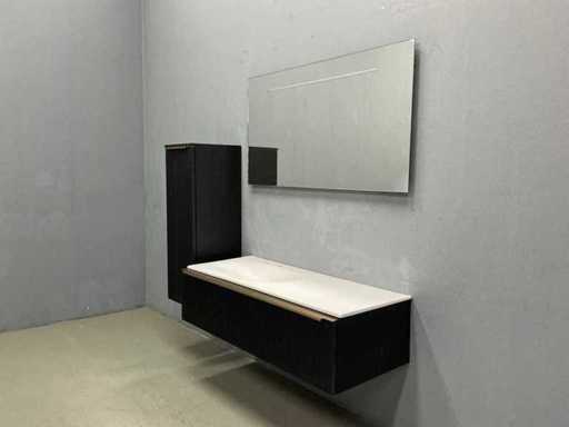 Detremmerie – Dunkelholz – Badezimmermöbel mit 120 cm Satz