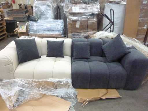 Canapé 4 places - tissu structuré 