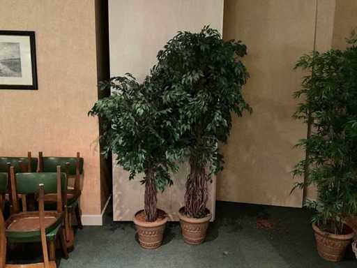 Kunstplanten in pot (2x)