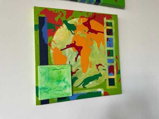 60x60cm Canvas schilderij