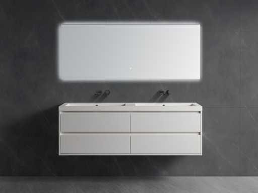 Ensemble de meubles de salle de bain Mawialux 160cm - blanc mat