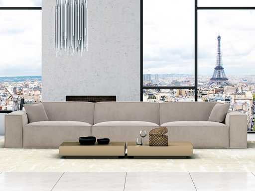 4-zits bank - beige stof