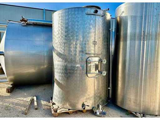   Cuve inox thermorégulée à fond plat de stockage alimentaire 86 HL