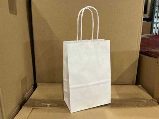 Sacs de transport en papier de lots 14+8*21cm blancs (7000x)