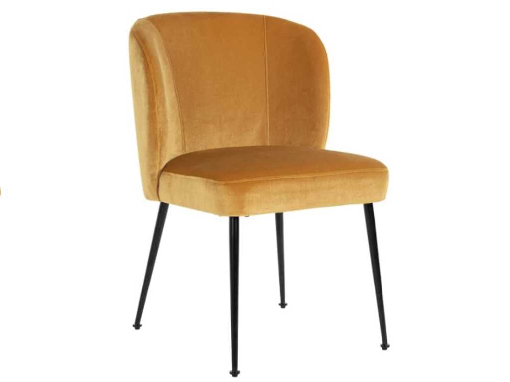 Richmond Fallon złote aksamitne krzesło do jadalni (4x)