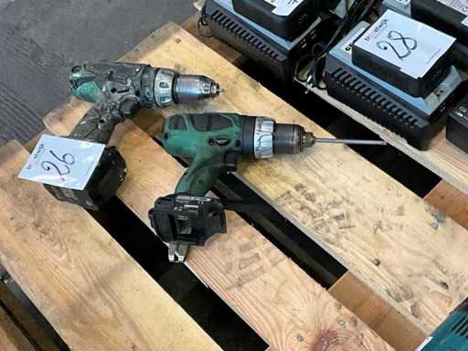 Cordless drill driver (2x)